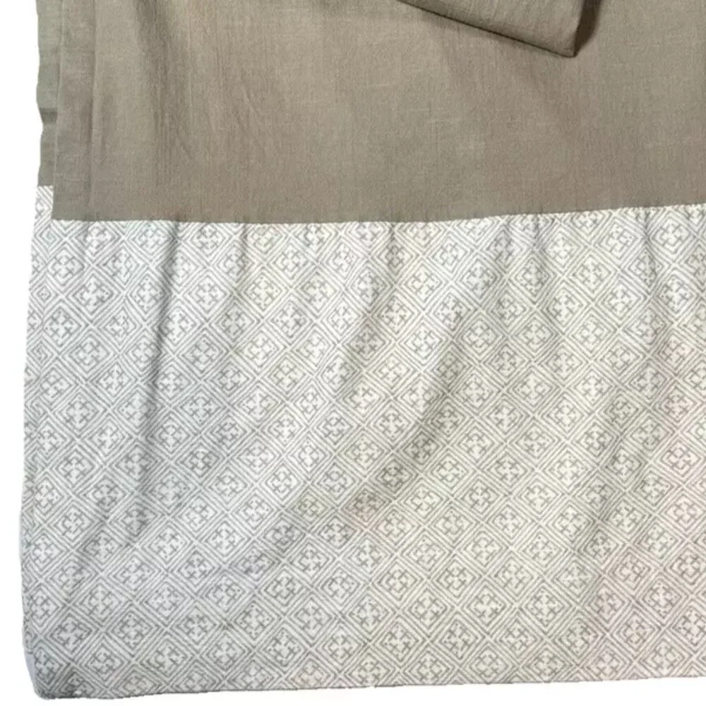 2 Custom Made Drapes Pinch Pleat Curtains Panels Thibaut Laos Beige Fabric Tan